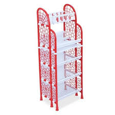 Standard Kitchen Rack 5 Step-Red & White