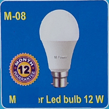 M Power Led Bulb 12w -Warranty- 12M- M-08