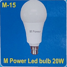 M Power Led Bulb 20w -P-Warranty- 6M- M-15