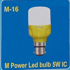 M Power Led Bulb 5w IC -P-Warranty- 6M-M-16