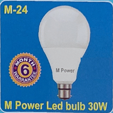 M Power Led Bulb 30w-Warranty- 6M-M-24