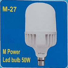M Power Led Bulb 50w-P-Warranty- 6M-M-27