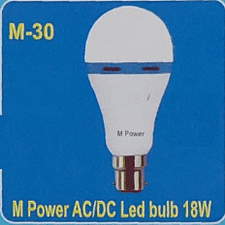 M Power AC/DC Led Bulb 18w -P-Warranty- 6M-M-30