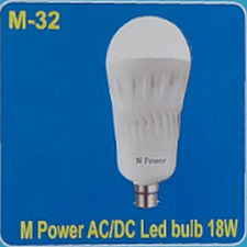 M Power AC/DC Led Bulb 18w -P-Warranty- 6M-M-32